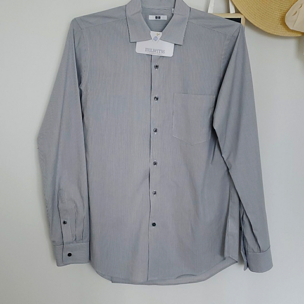 Mens Extra Cotton Long-Sleeved Shirt | UNIQLO